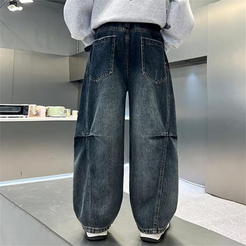 Kids Boys Retro Cargo Jeans Baggy Wide Leg Streetwear Denim Pants Outdoor Casual Straight Flare Jeans Trousers Bottom4