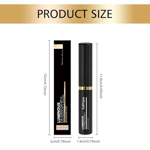 Luminous Eye Corrector,Under Eye Concealer Feuchtigkeitsspendendes Anti-Aging,Under Eye Color Corrector für Dunkle Ringe Abdeckung Lange Haltbarkeit,Under Eye Color Corrector for Dark Circles(Natural)