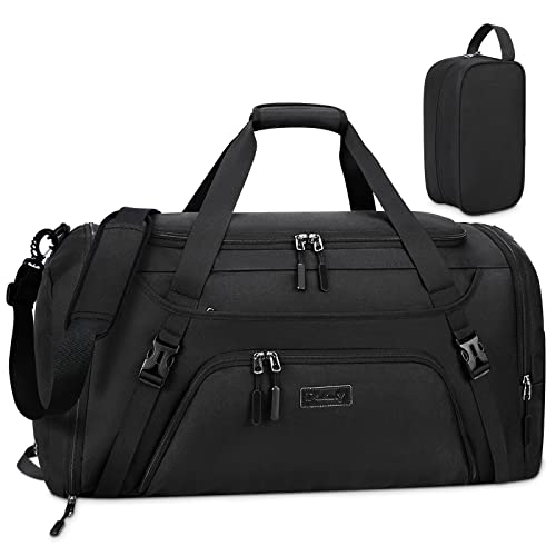 Recopilación de Maleta de viaje - los preferidos. 45 RAINSMORE Maleta Deportiva Hombres Mujeres 40L Bolsa Deporte Gym Impermeable con Ompartimento Zapatos Bolsa de viaje con Bolsillo de separación húmedo y seco fitness, yoga,negro