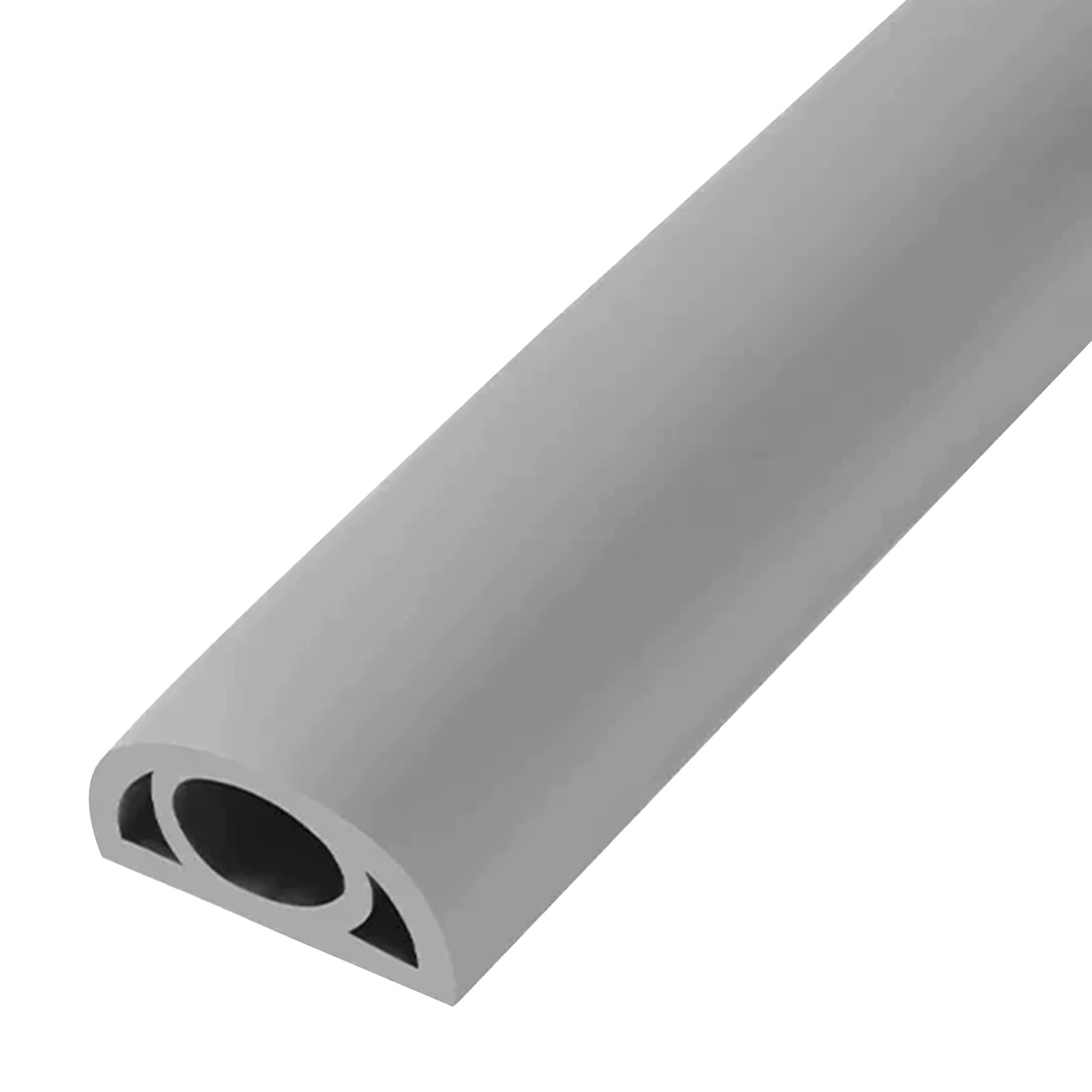 Cubrecables De Suelo De PVC Blando para Oficinas, Protector De Cables Autoadhesivo Que Oculta Y Resiste El Pisado, Canal Interior: 10 Mm / 0,39 Pulgadas(Grigio,5M)