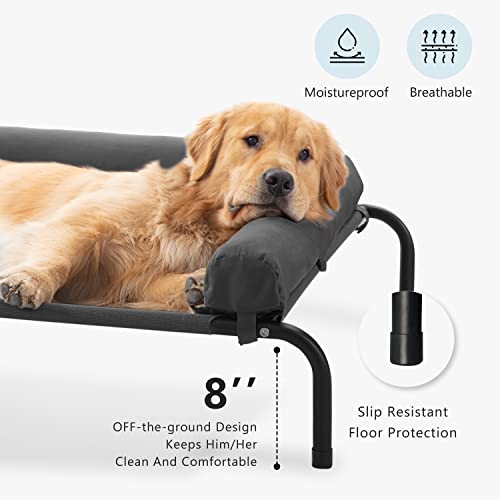 WESTERN HOME Cooling Elevated Dog Bed for Large Dogs, Portable Indoor & Outdoor Raised Dog Bed with Breathable Mesh, Chew Proof Pet Hammock Cots with Removable and Waterproof Bolsters - Image 3