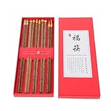 Alipis Essstäbchen aus Echtem Hartholz mit Geschenkbox Wiederverwendbar und Leicht für Küche und Outdoor Mahlzeiten Traditionell Chinesisch und Elegant Gestaltet
