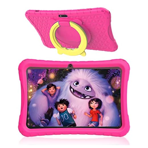 Tablet Niños 10.1 Pulgadas, Tablet Infantil Android 11.0 GO, Quad Core, 1280x800 HD, 3GB RAM, 64/128GB ROM, 6000mAh, iWAWA Preinstalado, WiFi Kids Educativo Tablet con Kid-Proof Funda, Rosado