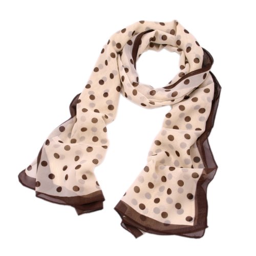 TrendsBlue Chic Polka Dot Satin Fashion Scarf2