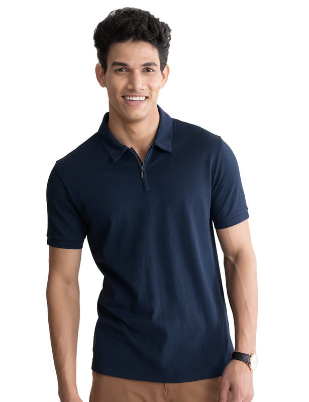 Image of DAMENSCH Men's Solid Regular Fit T-Shirt