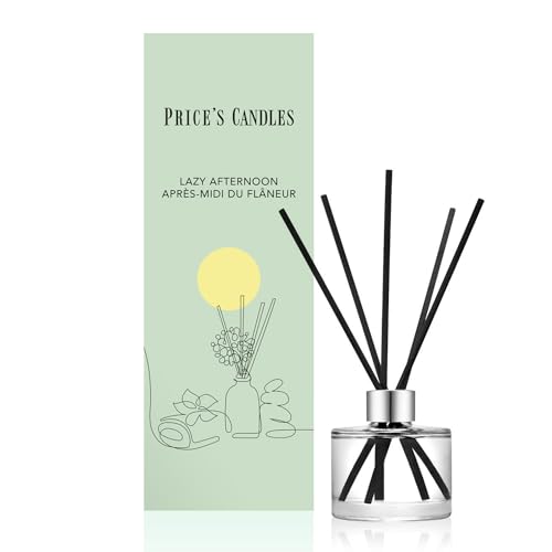 Image of Price's Candle Fragrant Day Lazy Afternoon Reed Diffuser | Room Diffuser with Reed Sticks for Home | Air Freshener Scent Diffuser for Room Fragrance | Long Lasting Reed Diffusers for Home & Office