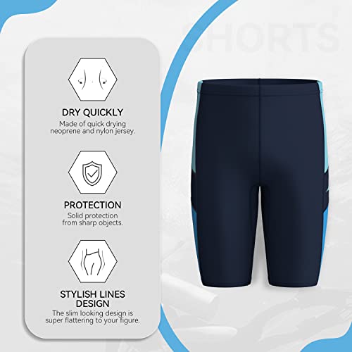 Goldfin Men Neoprene Shorts, 1.5Mm Wetsuit Pants Keep Warm For Water Surfing Swimming Snorkeling Scuba Kayaking Pants (Navy, M) #TOP4