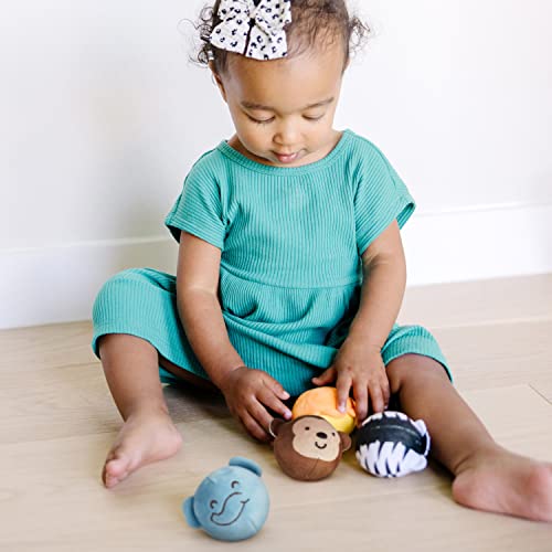 Image of Melissa & Doug Rollables Safari and Farm Friends Infant and Toddler Toy 12-Pack