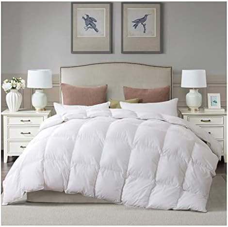 Duck Feather Down Duvet Quilt [K] 13.5 Tog Deluxe | Best Hotel Quality | Super Soft | Warm and Cosy | Anti Allergy | Computer Quilted Construction, Self-fabric piping (King)