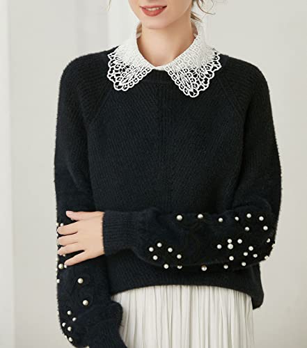 Image of Fake Collar Detachable Dickey Collar Half Shirts Lady Girls Formal Dickey Half Blouse