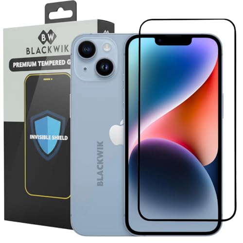 Image of Blackwik Tempered Glass Screen Protector for iPhone 16e / iPhone 13 / iPhone 14 / iPhone 13 Pro with Edge-To-Edge Protector Coverage | Easy Installation Kit (Black)