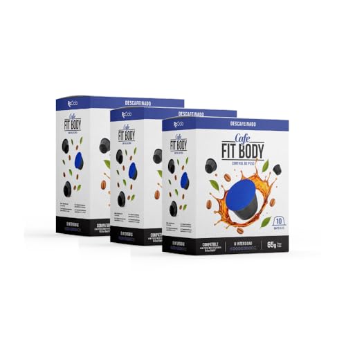 FitBody Coffee Descafeinado RcOcio – Café Funcional en Cápsulas – Compatible con Cafeteras Dolce Gusto – pack 30 Cápsulas – Fabricado en España
