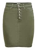 Rock ONLY Damen ONLBLUSH HW Button RAW Skirt PNT Rock, Kalamata, L