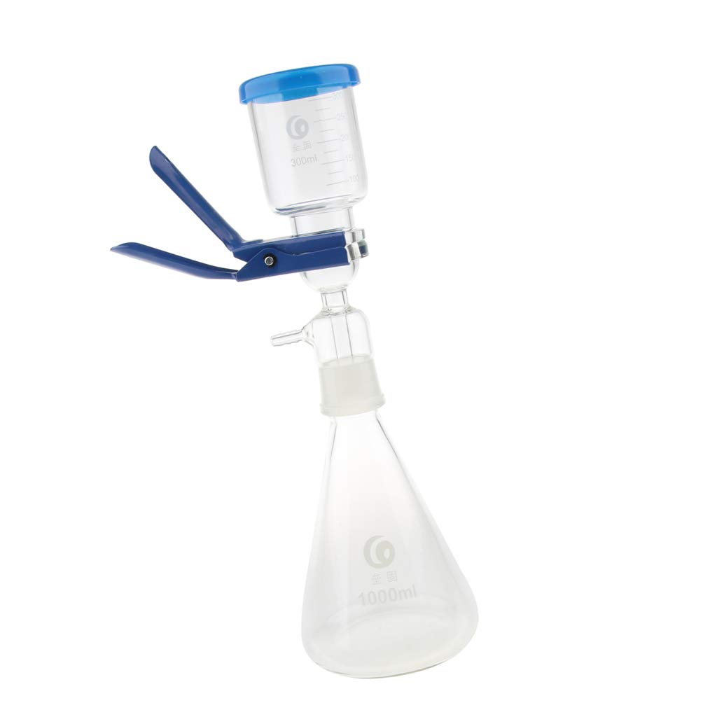 Nueva unidad de filtrado de laboratorio de aparato de filtración de 1000 ml con embudo y abrazadera
