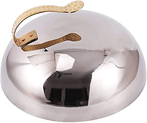 YXUANYZNB Teppanyaki - Campana de acero inoxidable con tapa de teppanyaki, cubierta de carne, campana de hamburguesa, cúpula derretida, campana de queso, campana de hamburguesa, campana de