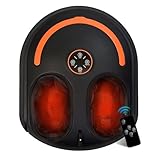Wedpun Shiatsu Foot Massager Electric Feet Massage Machine Deep Kneading Relief for Plantar Fasciitis, Air Compression, 3 Heat Levels Relax for Home Office Use, Christmas Gifts for Women Mom Dad Black