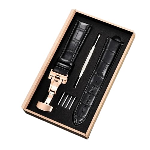 EDVENA vxg 16 17 18 19 20 21 22 23 24mm v {v vANZT[(Black-(rose gold),19mm)