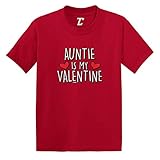 Auntie is My Valentine - Love Cute Infant/Toddler Cotton Jersey T-Shirt (Red, 4T)