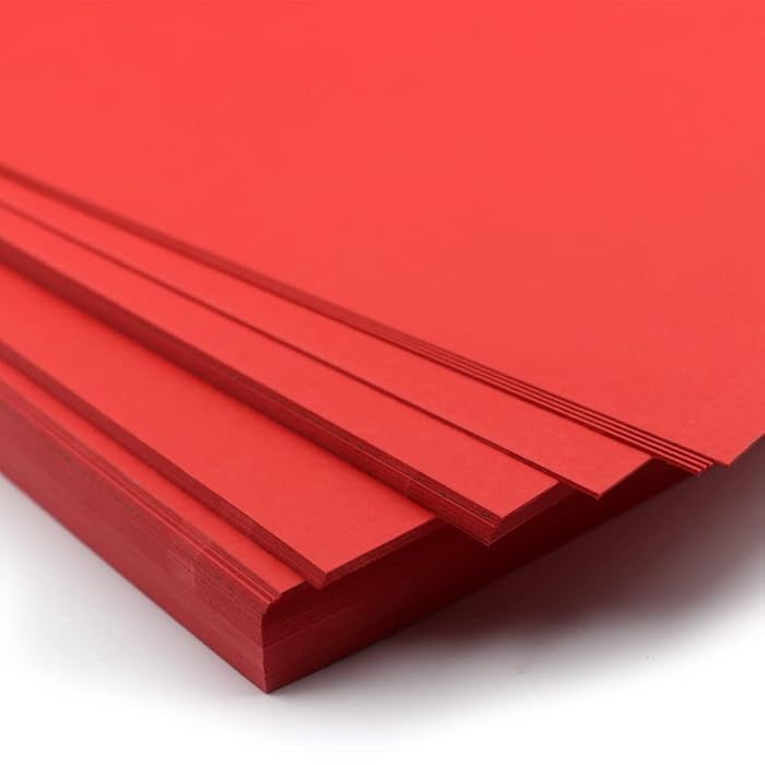 Buy A4 Thick Red Paper 20 Sheets 250 Gsm Thickness, Invitation Card