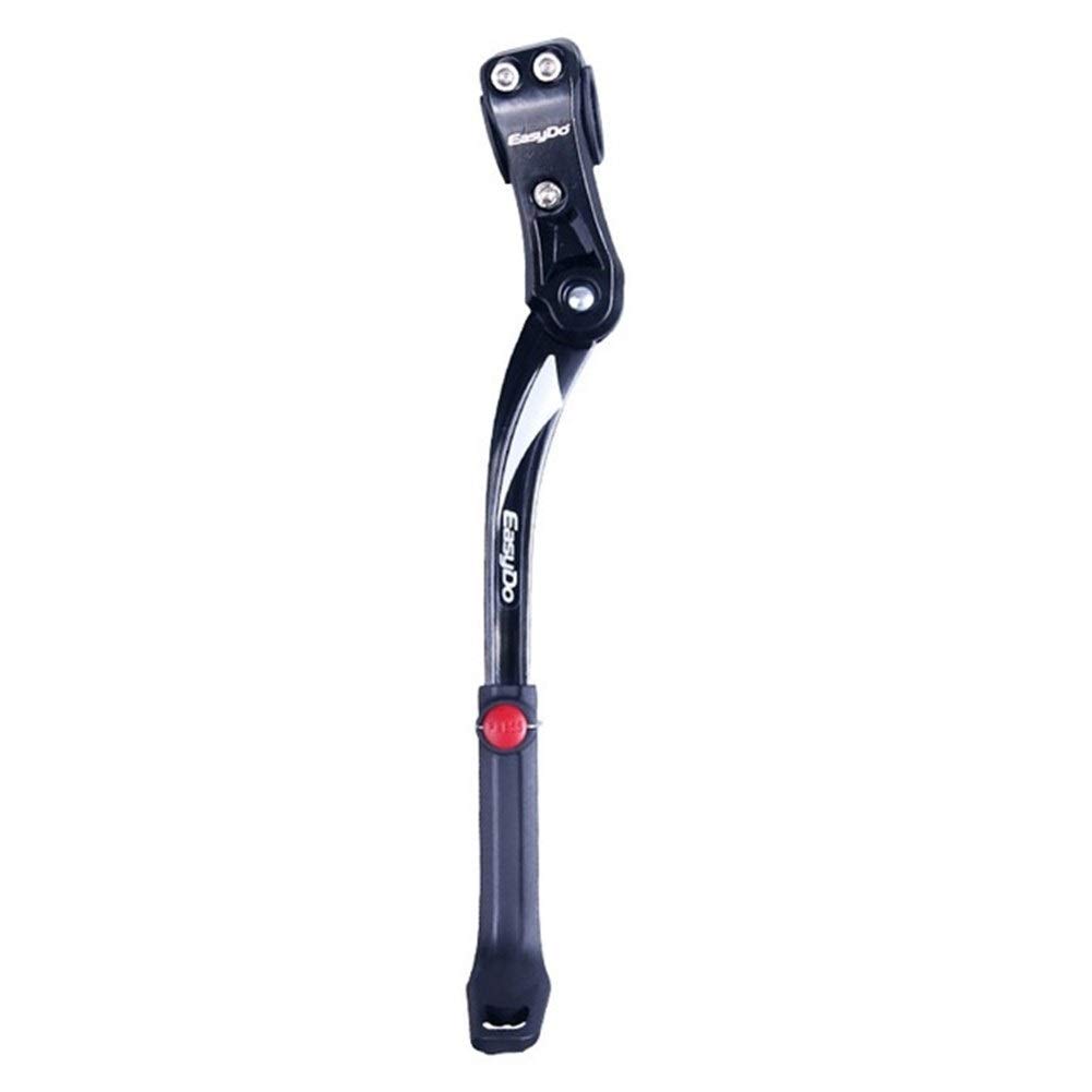 Caballete Bici MTB bicicleta pata de cabra Estante del estacionamiento de Kick MTB Mountain Bike soporte lateral soporte de pie Brace 24 '' - 29 '' 34-41cm ajustable Caballete Bici ( Color : Black Sil