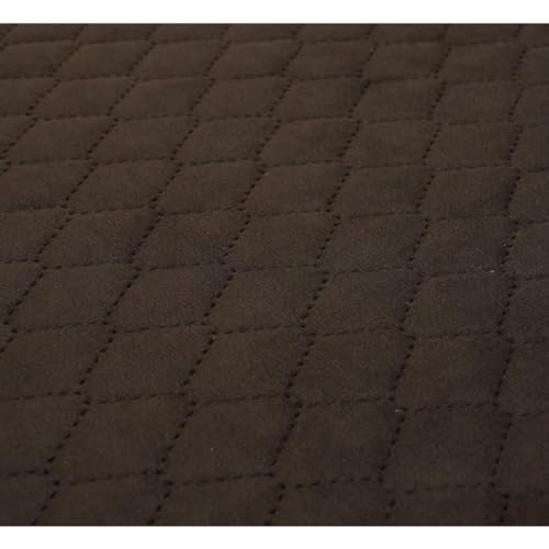 Image of Velvet Quality Raising Quilt Patterns Sofa Covers Set (Brown, 3 Seater)