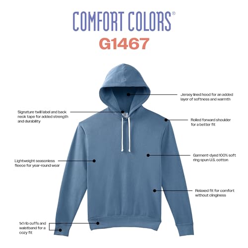 Comfort Colors Adult Lightweight Cotton Hoodie Sweatshirt, Style G14672