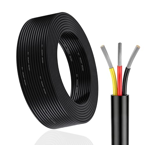 Qiping Cable redondo de 3 hilos 3 x 0,5