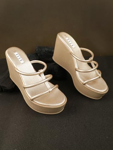 Image of ELLE Women Classic Wedges Heel Slip-On Sandal