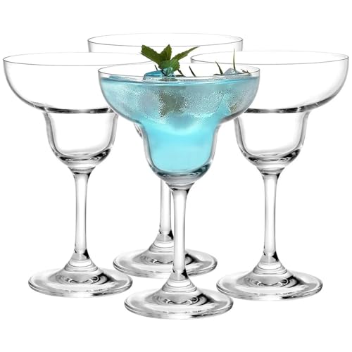 Image of Forestamart 240 ml Clear Margarita Glasses Set, Espresso Martini Glasses,Cocktail Glasses, Party Drinking Glasses (4)