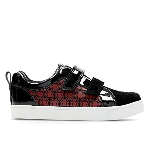 Image of Clarks Boys City Hero Lo Black /Red Sneakers