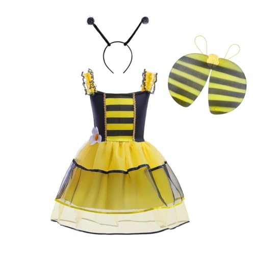 Disfraz completo de abeja con alas y diadema para niñas 6-7