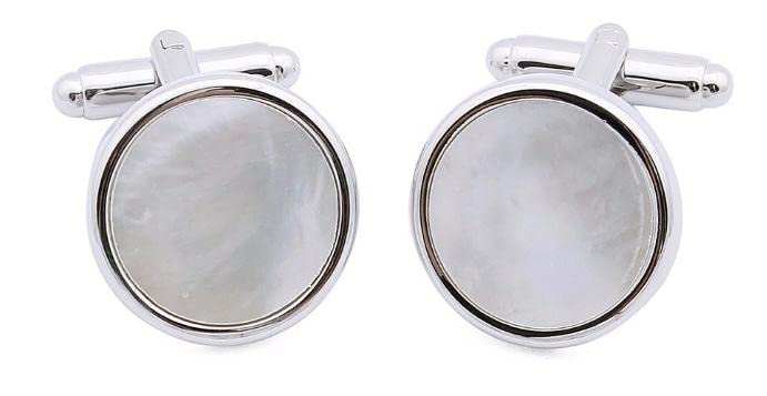 Gemelolandia | Gemelos para Camisa Wedding Round White Nacar 15mm Gemelos Originales Para Camisas | Para Hombres y Niños | Regalos Para Bodas, Comuniones, Bautizos y Otros Eventos