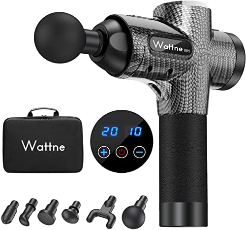 Massage Gun Muscle Massager Deep Tissue Percussion for Muscle Soreness Relief, Sports Drill Super Quiet Brushless Motor Cordless, 20 Speed Strength Levels, Wattne W1 Silver Boa Massage Gun Muscle Massager Deep Tissue Percussion for Muscle Soreness Relief, Sports Drill Super Quiet Brushless Motor Cordless, 20 Speed Strength Levels, Wattne W1 Silver Boa