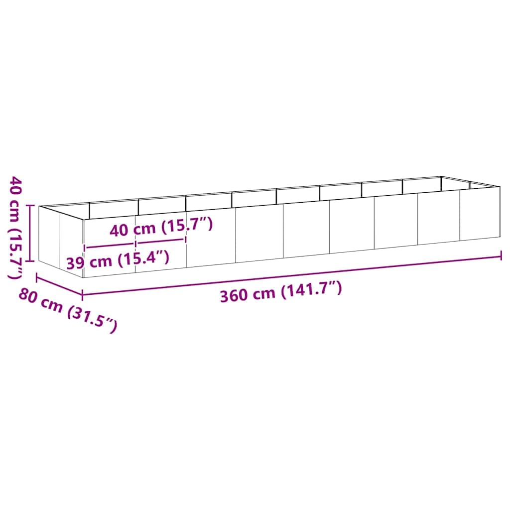 Vidaxl -verhoogde Plantenbak -wit -poly Rattan