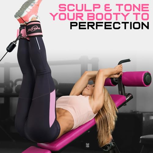 WALITO Cintas de Tornozelo de Academia para Exercícios-Cinta de Retrocesso para Tornozelo de Glúteo,