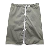 Hzskjyt Adult Cloth Diaper Skirt for Bed Protection - Reusable and Adjustable for All, Grayish Green L