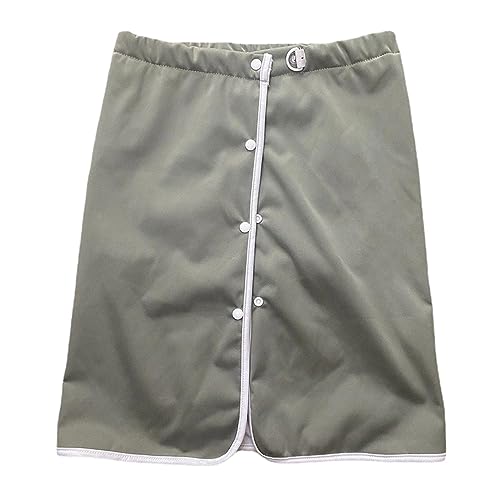 Hzskjyt Adult Cloth Diaper Skirt for Bed Protection - Reusable and Adjustable for All, Grayish Green L