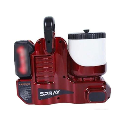 ShaiVrissian 500w Pistola Pintura a Alta Presión,Pulverizador Airless Inalámbrico,Batería Litio 21v,Tolva 1,2 litros,Presión Máx 15mpa,para Interiores Y Exteriores Red