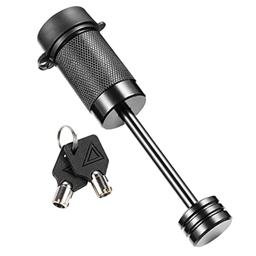 CZC AUTO Trailer Tongue Coupler Lock, Dia 1/4 Inch, 2-1/2 Inch Span Fits Latch-Type Coupler for Towing Boat Truck RV Car Trailer