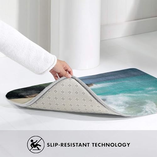 Front Door Mat Indoor Outdoor Welcome Mat, Serene Coastal Doormat Easy Clean Entryway Mats Stain and Fade Resistant Entry Rug Absorbent Flannel Bath Mats 19.5 x 31.5 Inch - Image 6