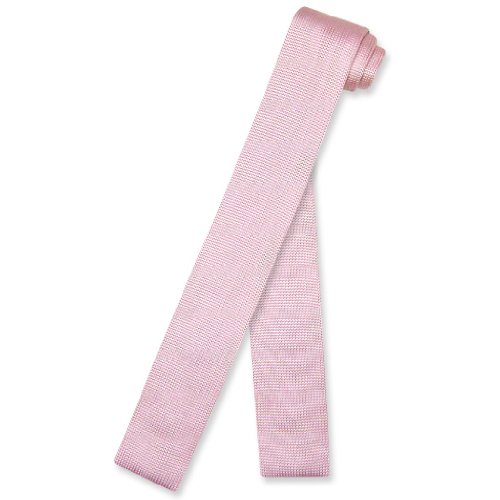 Biagio KNITTED Neck Tie Solid LIGHT PINK Color Men's Knit NeckTie