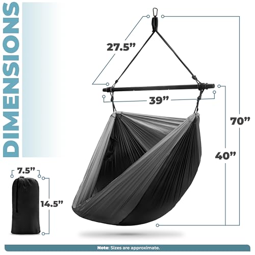 Sorbus Sensory Swing, Hammock Swing, Outdoor Hanging Pod Chair (Black) by Sorbus - Used condition - Image 4