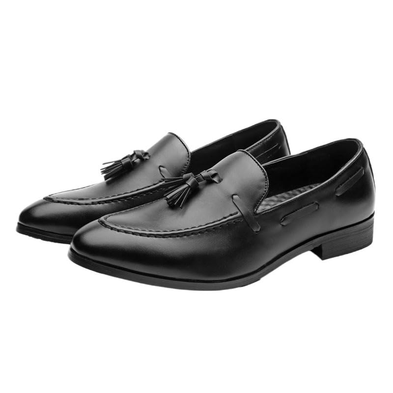 Comfortable Male Formal Dress Oxfords Shoes British Style Luxury Business Shoe Office Flats Men Casual Lether Shoes with Tassel Slip On Loafers