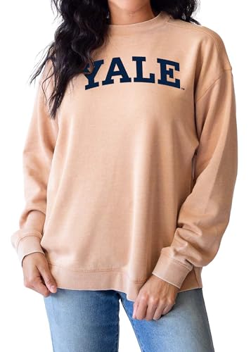 Sudadera marrón chicka-d Campus Crew mujer S con cuello redondo clásico