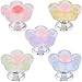 GORGECRAFT 5PCS 5 Colors Flower Shaped Toilet Button Resin Replacement Flush Toilet Water Top Push Tank Buttons Toilet Seat Lid Lifter Press Helper Aid Accessories Tool for Bathroom Women Nail