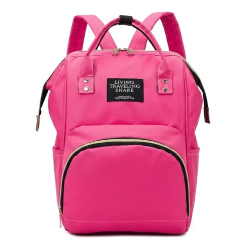 Mochila Maternidade Impermeável,Bolsa Bebê Multifuncional,Com Bolsos Térmicos e Alças Reforçadas, Qualidade Premium. (Rosa Pink)