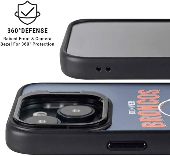 Skinit Kickstand Phone Case Compatible with iPhone 15 - Officially Licensed NFL Denver Broncos Helmet Design