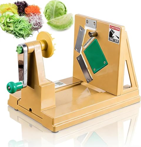 Rallador de tambor giratorio manual, triturador de verduras de manivela con patas antideslizantes y ancho ajustable para ensaladas y rebanadas de papas