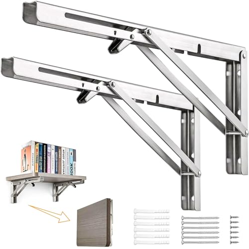 MINISOISO Klappkonsole Schwerlast, 350mm Regalhalter Edelstahl mit...