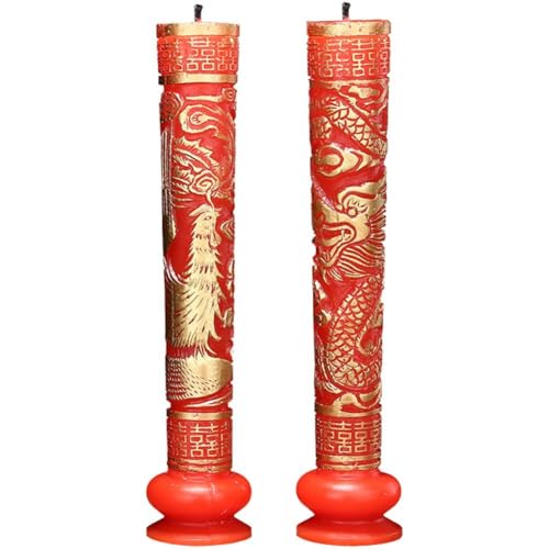 Bougies traditionnelles Double Bonheur, le cadeau de mariage idéal - 2